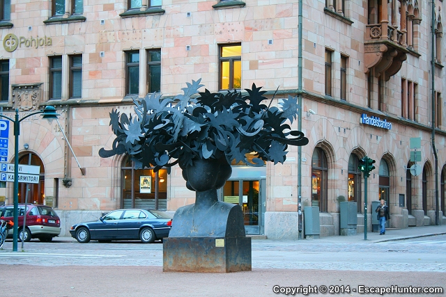 Urban art statue in Helsinki