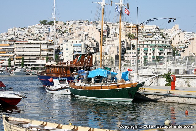 Wooden boats in Piraeus