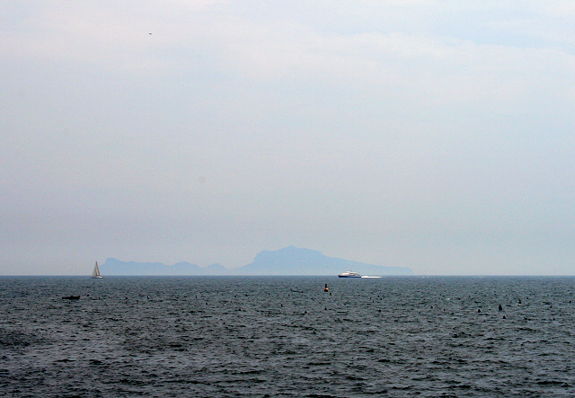 Capri in the distance...