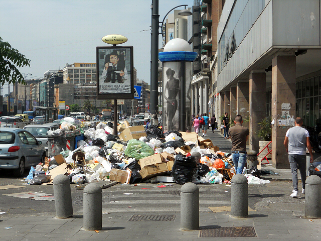 Garbage on Naples' streets