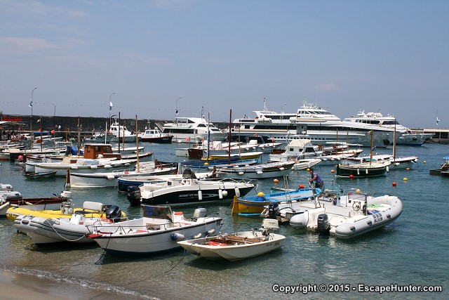 Boats at Capri's Marina Grande
