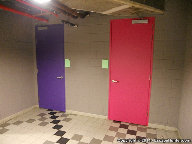 Purple and pink doors