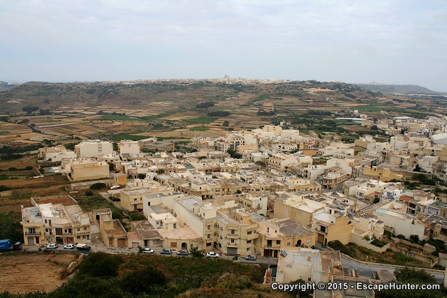 Flat-top buildings on Gozo
