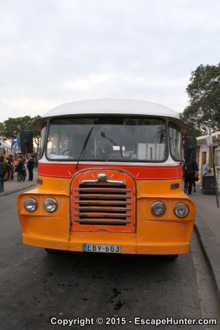 Vintage bus front view