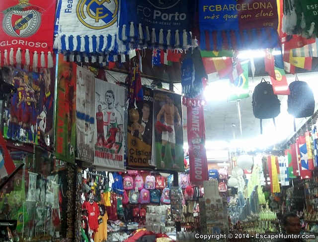 Soccer fans' shop in Lisbon