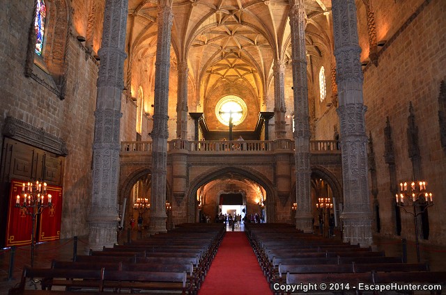 Inside the Jerónimos Monastery