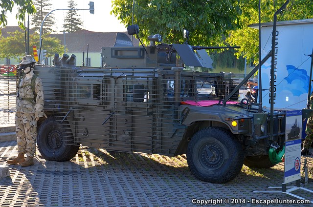 Up-armoured Hummvee