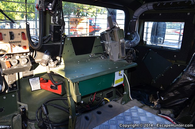 Inside the military Hummvee