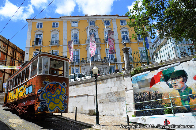 Old funicular in Lisbon