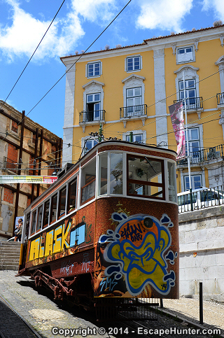 Funicular on the slope