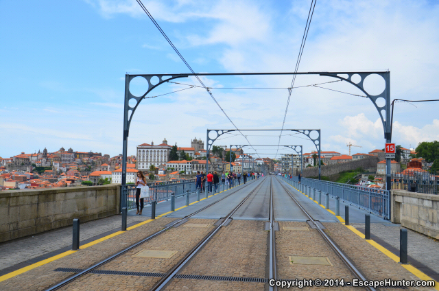 The bridge's top deck