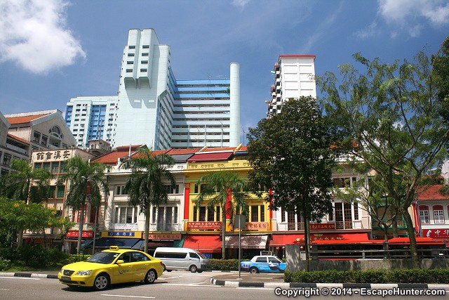 Colourful neighbourhood in Singapore