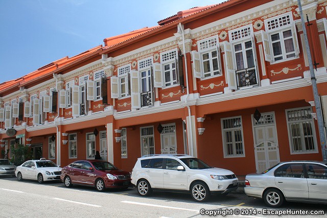 Old red houses