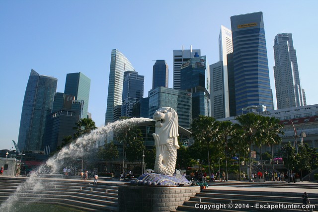 Merlion with the CBD