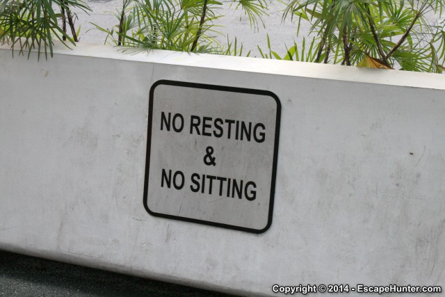 No resting, no sitting