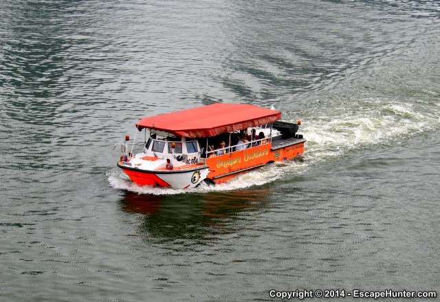 DUCKtours bus on water