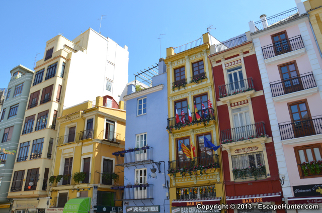 colourful buildings in Valencia