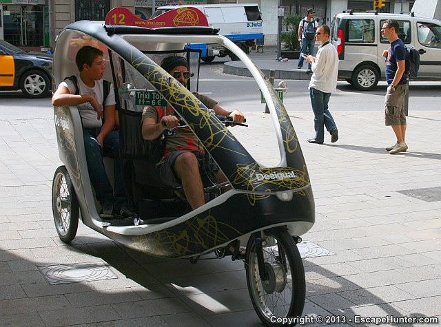 Modern rickshaw in Barcelona