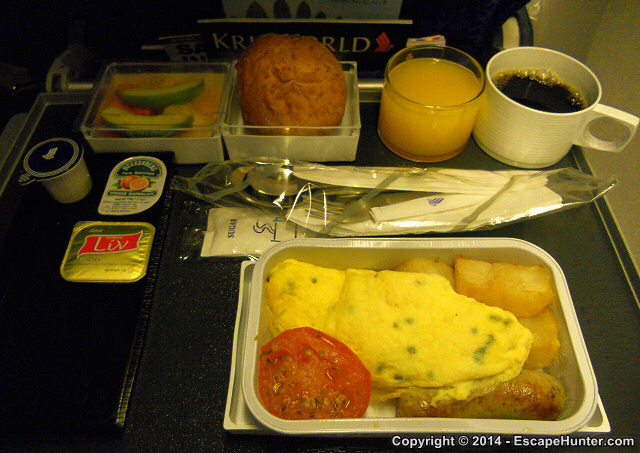 Delicious airline meal