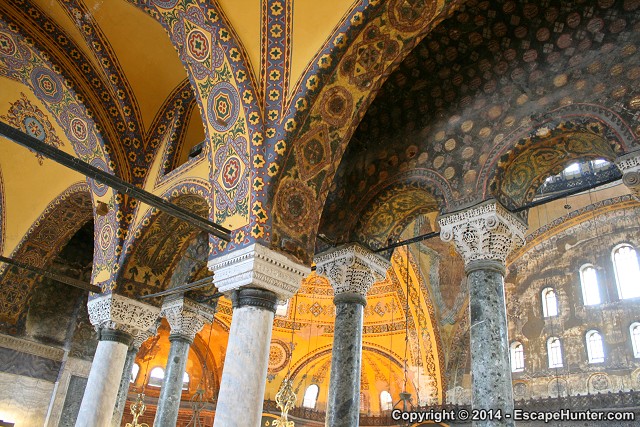 Pillars in the Hagia Sophia