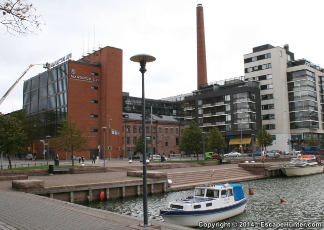 Industrial area and homes