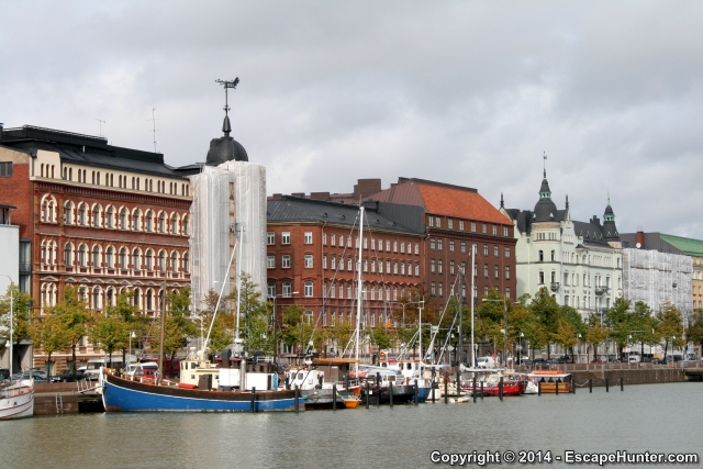 Helsinki old harbour buildings