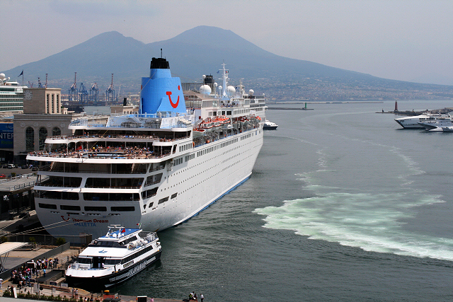 Mount Vesuvius from the port