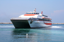Hydrofoil and Procida's port