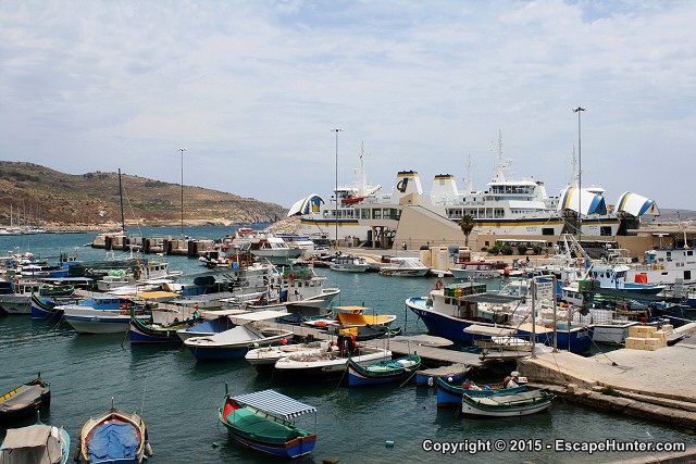 Luzzu boats in Mgarr