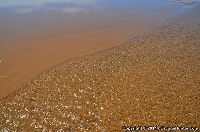 Water desert-like beach