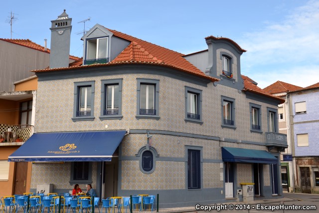 Ceramic tile-covered building