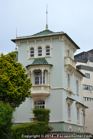 Lovely decorated old towery building