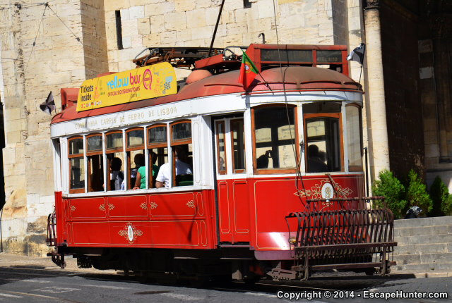 Stylish red tram