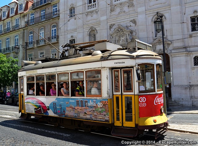 Old tram in Chiado