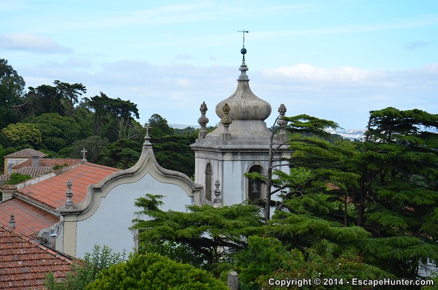 Church behind trees