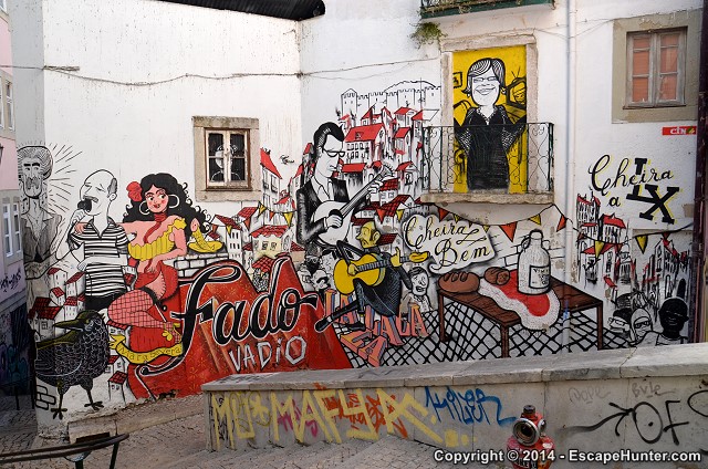 Huge mural in Alfama