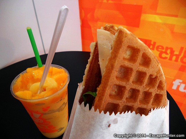 Tango Ice with waffle sandwich