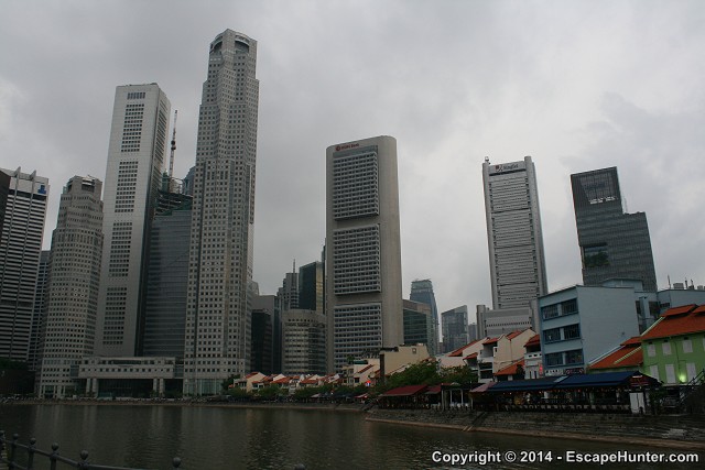 Looking at the skyscrapers