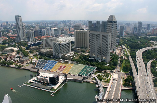 Looking at Suntec City