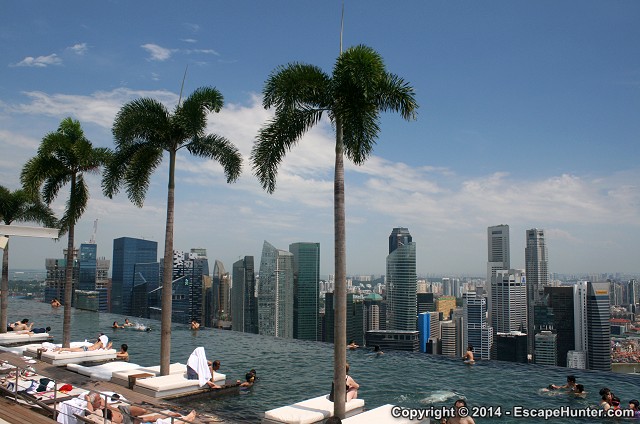 Swimming pool above Singapore