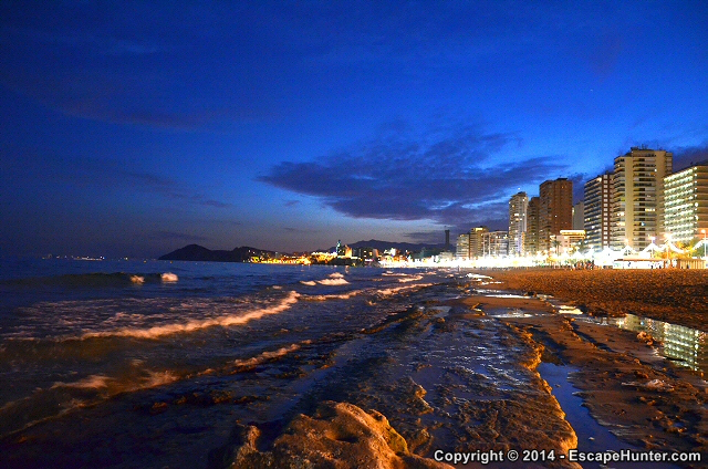 Levante beach in the evening