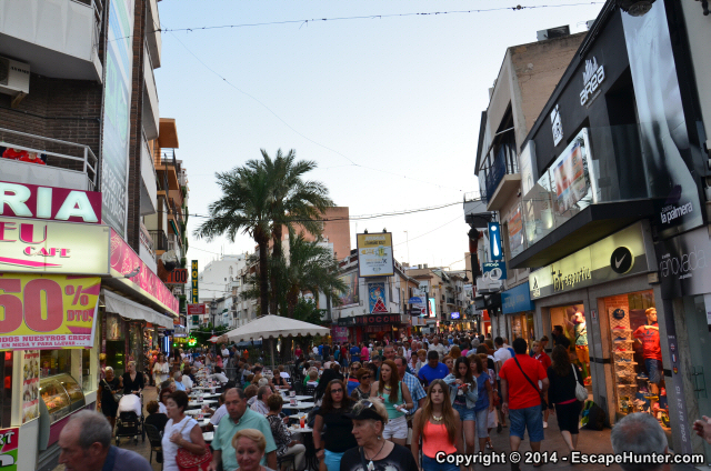 Crowds in Benidorm
