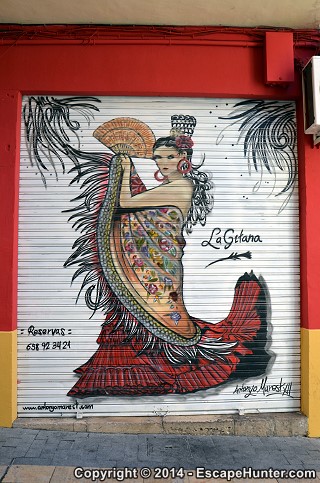 Charming lady street art