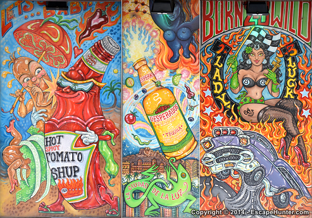 Street art-like decorations