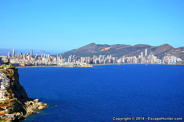 Skyline of Benidorm with its beaches