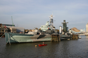 HMS Belfast on River Thames