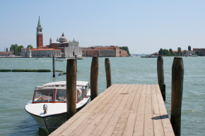 White boat in Venice